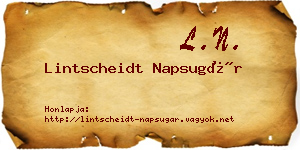 Lintscheidt Napsugár névjegykártya